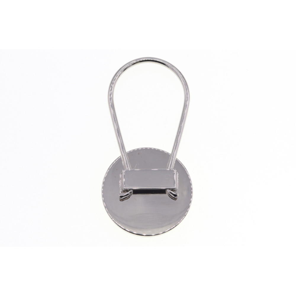 Prada Charm Bag Metal Key Silver Ring Round